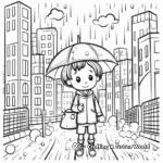 Rain in the City Coloring Pages 4