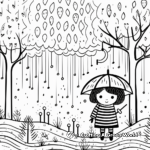 Rain in the Forest Coloring Pages 1