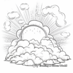 Rainbow Accompanied by Sun and Clouds Coloring Pages 1