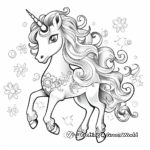 Rainbow and Unicorn Fantasy Coloring Pages 1