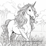 Rainbow and Unicorn Fantasy Coloring Pages 4