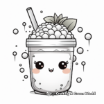 Rainbow Bubble Tea Coloring Pages for Pride 1
