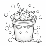 Rainbow Bubble Tea Coloring Pages for Pride 2