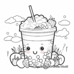 Rainbow Bubble Tea Coloring Pages for Pride 4