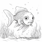 Rainbow Fish with Underwater Landscape Coloring Pages 4