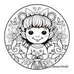Rainbow Mandala Coloring Pages for Preschoolers 1