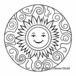 Rainbow Mandala Coloring Pages for Preschoolers 3