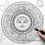 Rainbow Mandala Coloring Pages for Preschoolers 4