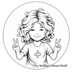 Rainbow Peace Sign Coloring Pages 3