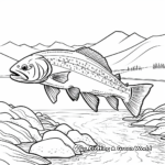 Rainbow Trout: Nature Scenery Coloring Pages 1