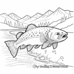 Rainbow Trout: Nature Scenery Coloring Pages 2