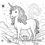 Rainbow Unicorn Birthday Coloring Pages 1