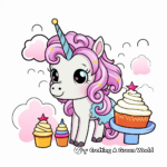 Rainbow Unicorn Birthday Coloring Pages 2