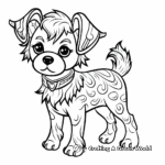 Rainbow Unicorn Dog Coloring Pages 2