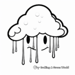 Raindrop Falling from Cloud Coloring Pages 4