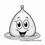 Raindrop in a Puddle Coloring Pages 2