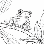 Rainforest Escape: Red Eyed Tree Frog Coloring Pages 3