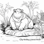 Rainforest Pygmy Hippo Coloring Pages 1