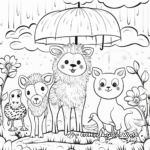 Rainy Day Animals: Wildlife Coloring Pages 2