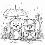 Rainy Day Animals: Wildlife Coloring Pages 3