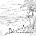 Rainy Day at the Beach: Landscape Coloring Pages 1