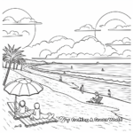 Rainy Day at the Beach: Landscape Coloring Pages 2