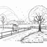 Rainy Day in the Park: Nature Scene Coloring Pages 3
