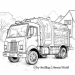 Rainy Day Recycling Truck Coloring Pages 1