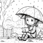 Rainy Day Scenes: Detailed Coloring Pages 1