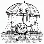 Rainy Day with Earthworms Coloring Pages 3