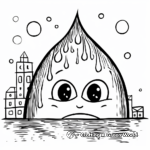 Rainy Weather Scene Coloring Pages 1