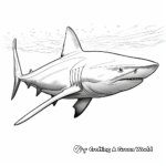 Rare Golden Bull Shark Coloring Pages 2
