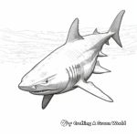 Rare Golden Bull Shark Coloring Pages 4