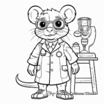 Rat Scientist Coloring Pages for Kids 1