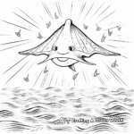 Rays of Sunshine: Stingray Coloring Pages for Adults 4