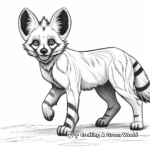 Realistic Aardwolf Coloring Pages 1