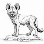 Realistic Aardwolf Coloring Pages 3