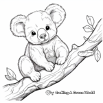 Realistic Adult Koala Coloring Pages 3
