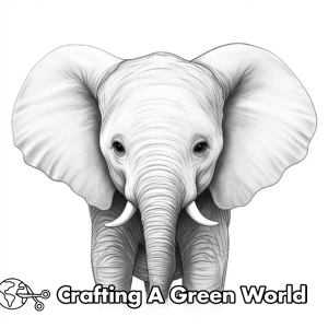 Realistic Elephant Coloring Pages - Free &amp; Printable!