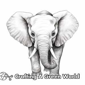 Realistic Elephant Coloring Pages - Free &amp; Printable!