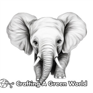 Realistic Elephant Coloring Pages - Free &amp; Printable!