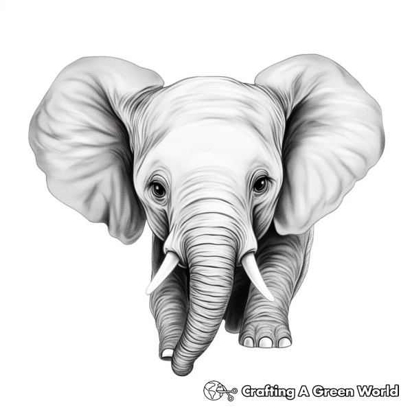 Realistic Elephant Coloring Pages - Free &amp; Printable!