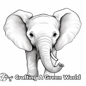 Realistic Elephant Coloring Pages - Free &amp; Printable!