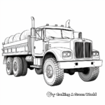 Realistic Army Troop Truck Coloring Pages 1