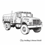 Realistic Army Troop Truck Coloring Pages 2