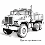 Realistic Army Troop Truck Coloring Pages 3