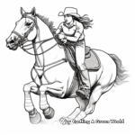 Realistic Barrel Racing Horse Coloring Pages 2