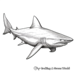 Realistic Bull Shark Coloring Pages 2
