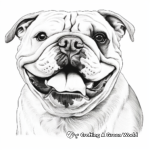 Realistic Bulldog Portrait Coloring Pages 4