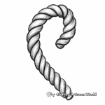 Realistic Candy Cane Coloring Sheets for Older Kids 1